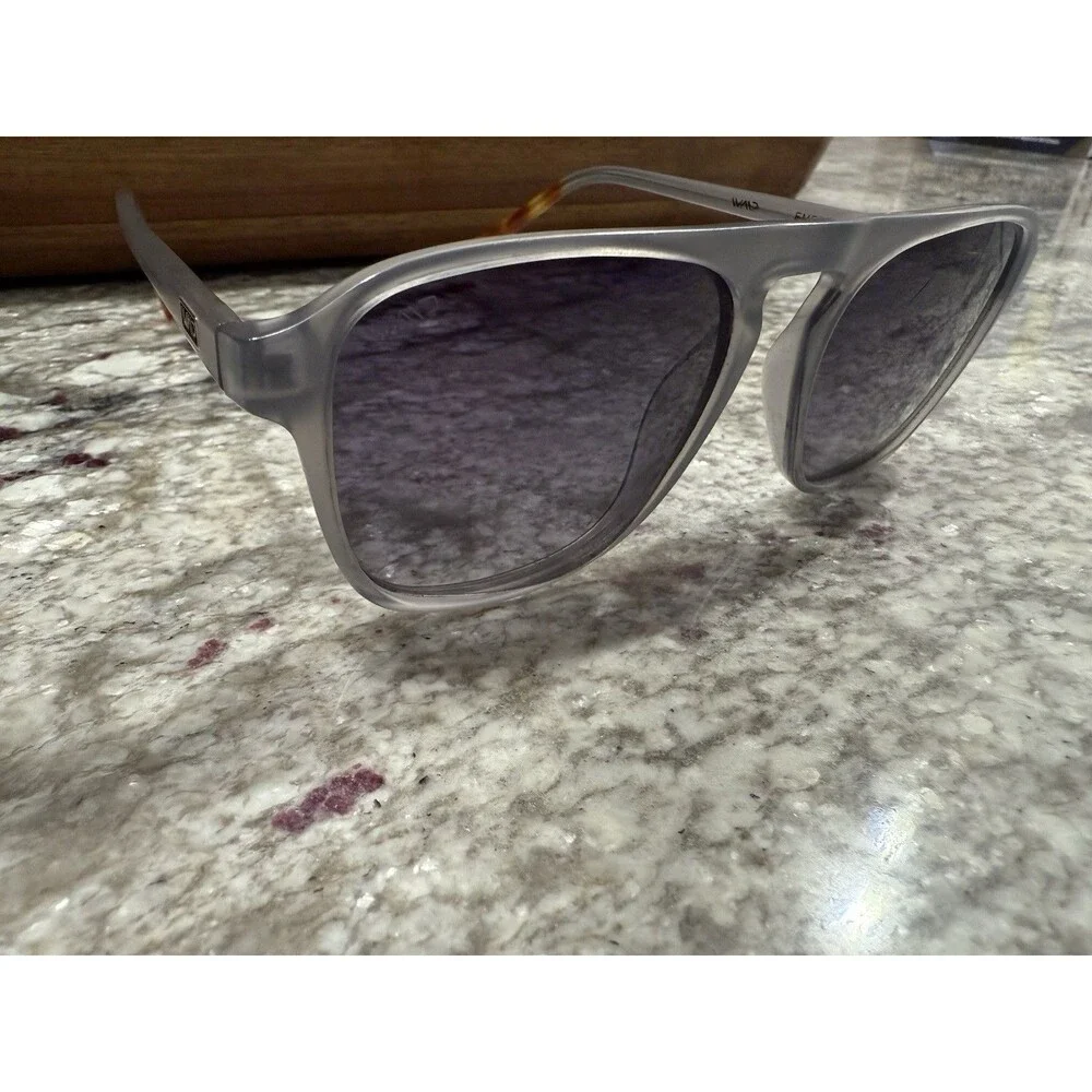 WMP Emerson Grey Brown Sunglasses Square Polarized 100% UV Protection 54-20-147